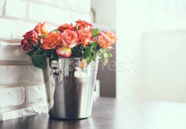Stock photo: fresh roses