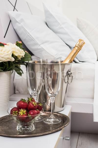 Champagne in bed Stock photo © manera