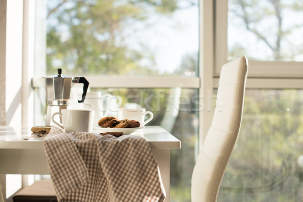 Stock foto: Französisch · home · Frühstück · Kaffee · Cookies