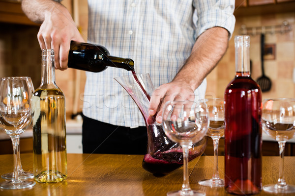 Stock photo: red wine 