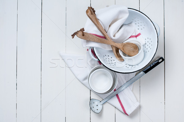 Rustic kitchen decor Stock photo © manera
