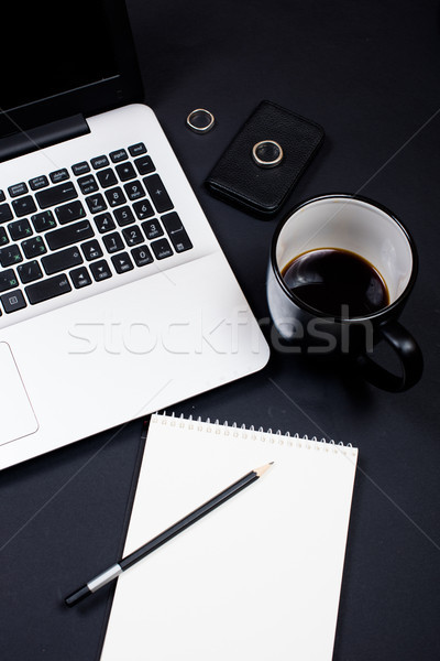 бизнесмен столе workspace кофе сведению Сток-фото © manera