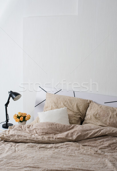 Bright white bedroom Stock photo © manera