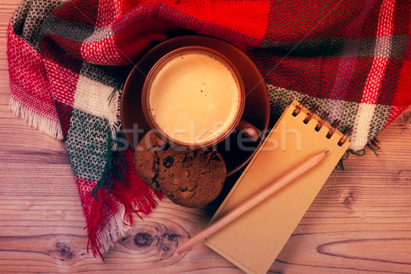 Cozy home coffee cup, warm details Stock photo © manera