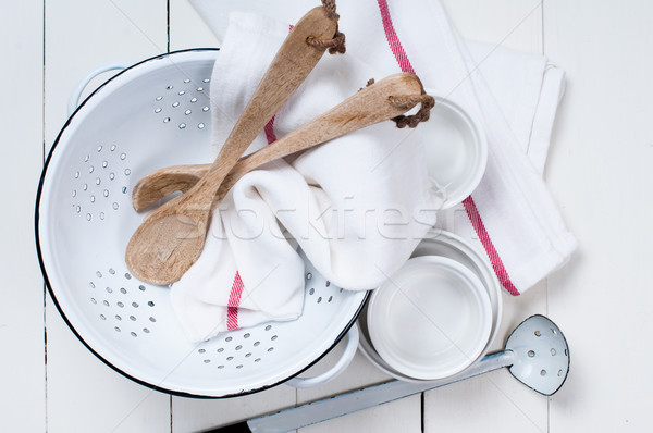 Rustic kitchen decor Stock photo © manera