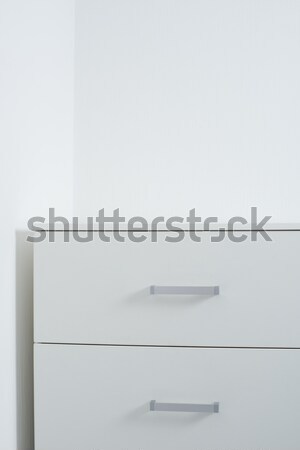 Fehér fal mellkas fiókok üres modern Stock fotó © manera