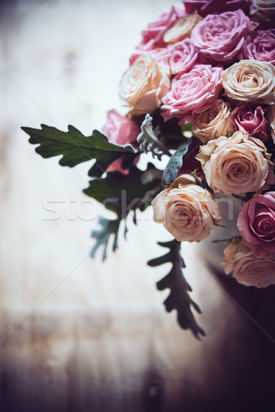 Zdjęcia stock: Vintage · ślub · dekoracji · bukiet · różowy · beżowy