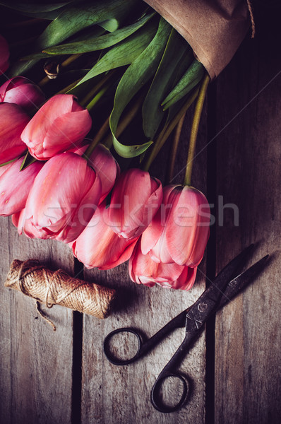 fresh spring pink tulips Stock photo © manera