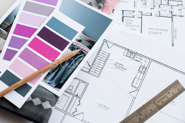 Interior designers working table Stock photo © manera