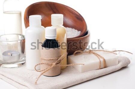 Produse spa corp pasă igiena alb Imagine de stoc © manera