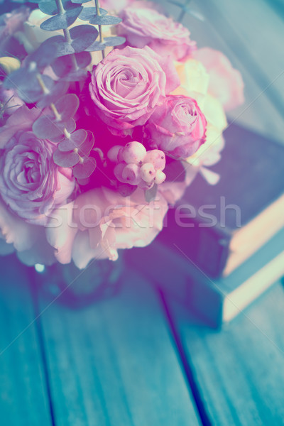 Foto d'archivio: Vintage · elegante · bouquet · rosa · fiori