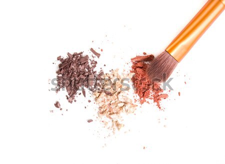 Make-up conjunto solto isolado pó branco Foto stock © manera