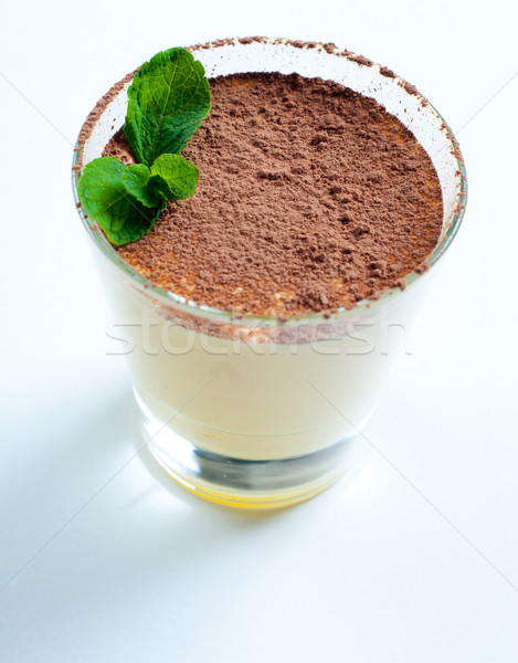 Vanille dessert romig mint blad licht Stockfoto © manera