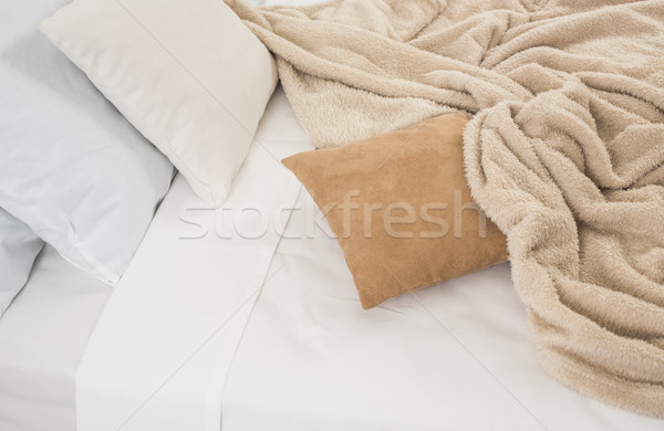 White and beige bedding Stock photo © manera