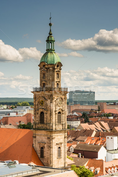 Aerial view over the city of Erlangen Stock photo © manfredxy