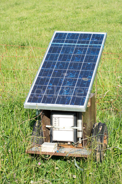 Electric Fence with Solar Panel Stock photo © manfredxy