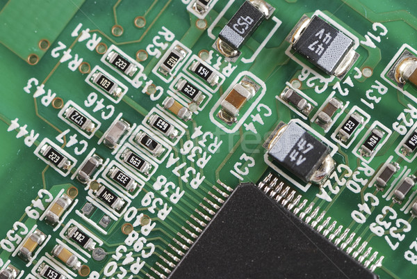 Mikro elektronik makro elektronik devre kartı bilgisayar Stok fotoğraf © manfredxy