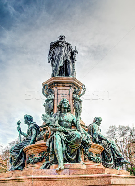 [[stock_photo]]: Roi · Munich · rue · statue · architecture · Europe