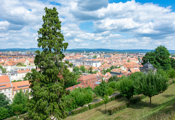 Aerial view over the city of Bamberg Stock photo © manfredxy