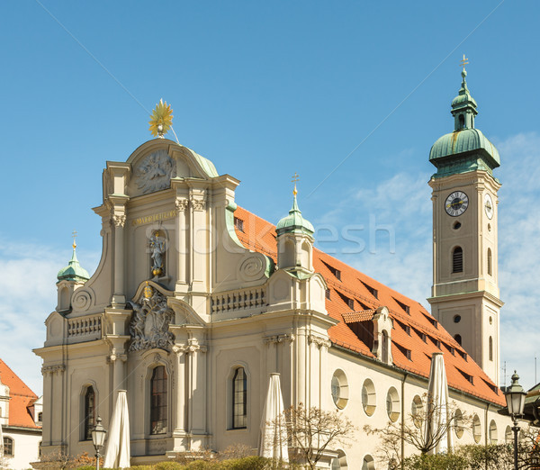 Templom München építészet Európa torony vallás Stock fotó © manfredxy