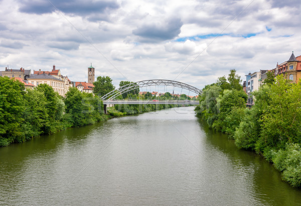 Bridge accross the river Regnitz in Bamberg Stock photo © manfredxy