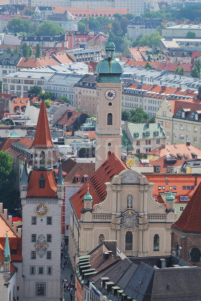 München panorama oude stad huis kerk Stockfoto © manfredxy