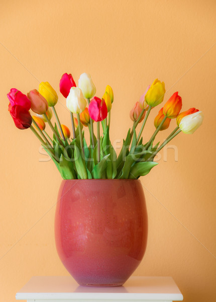 Stock photo: Tulip flower bouquet in a vase