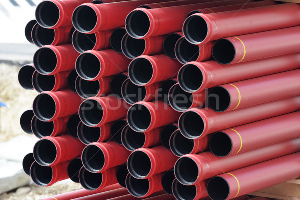 Kunststoff Rohre Kanalisation Bau Material Stock foto © manfredxy