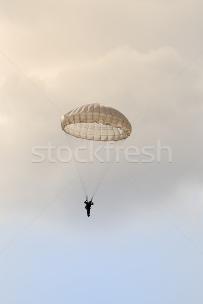 Paraşüt siluet gökyüzü spor eğlence özgürlük Stok fotoğraf © manfredxy