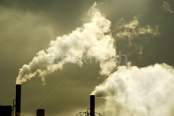 Aire contaminación fábrica negro nube oscuro Foto stock © manfredxy