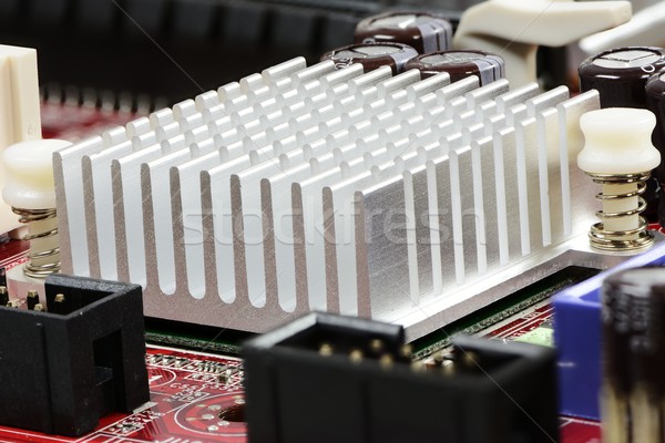 Wärme Waschbecken Technologie Schaltung elektronischen Chip Stock foto © manfredxy