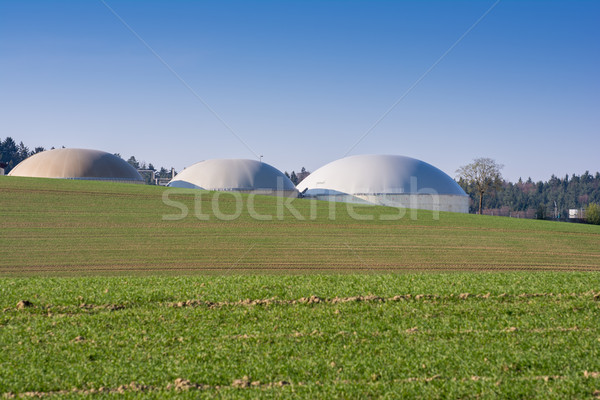 バイオ ガス 生産 施設 エネルギー 風景 ストックフォト © manfredxy
