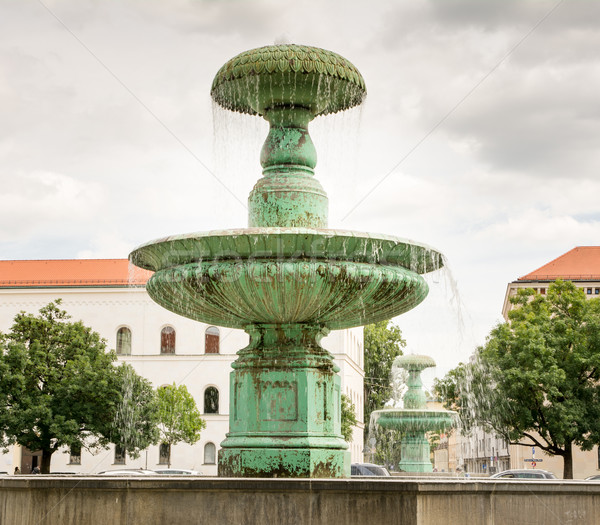 Szökőkút München egyetem víz város építészet Stock fotó © manfredxy