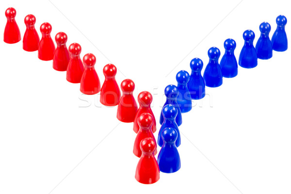 Two rows of pawns comming together Stock photo © manfredxy