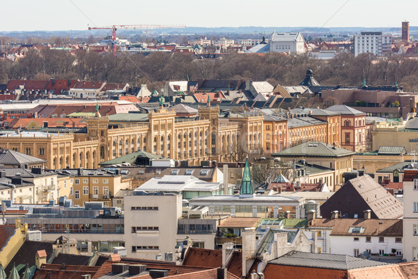 Luchtfoto stad München gebouwen skyline architectuur Stockfoto © manfredxy