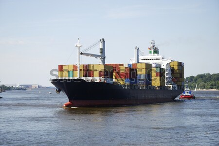 Frachtschiff Container Transport Wasser Ozean Schiff Stock foto © manfredxy