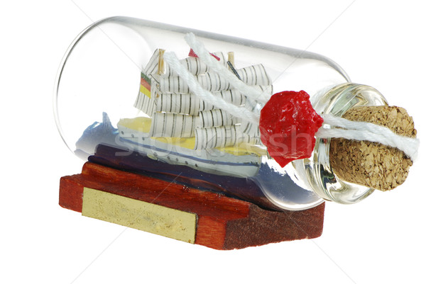 Niemożliwy butelki żaglowiec model łodzi statku Zdjęcia stock © manfredxy