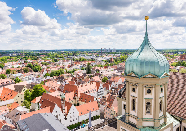 Aerial view over Augsburg Stock photo © manfredxy