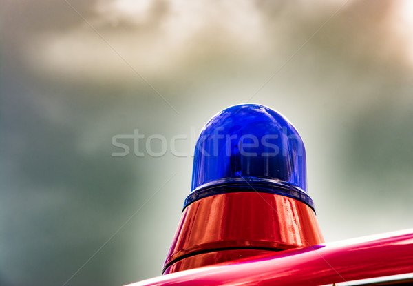 Blue light of a fire truck oldtimer Stock photo © manfredxy