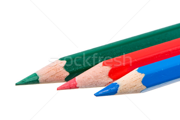Isolé bois crayons macro crayon [[stock_photo]] © manfredxy