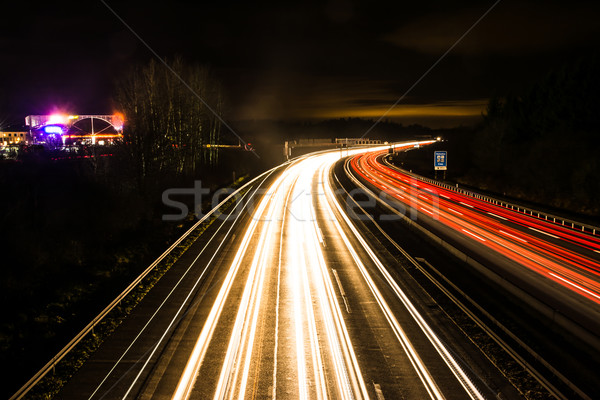 Light Trails on the Highway Stock photo © manfredxy