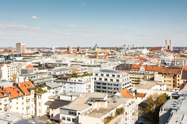 Luchtfoto München stadsgezicht stad skyline architectuur Stockfoto © manfredxy