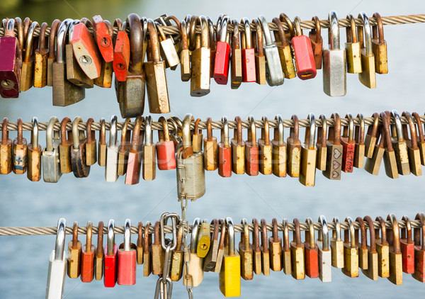 Stockfoto: Voor · altijd · liefde · symbool · groep · Rood · roest