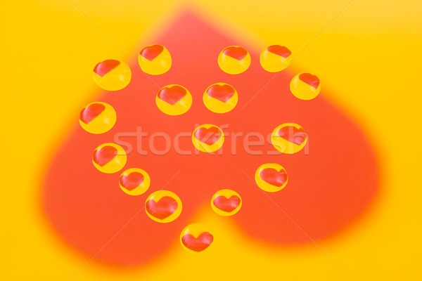 Red hearts in water drops Stock photo © manfredxy