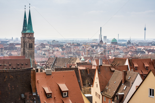 View over Nuremberg city Stock photo © manfredxy