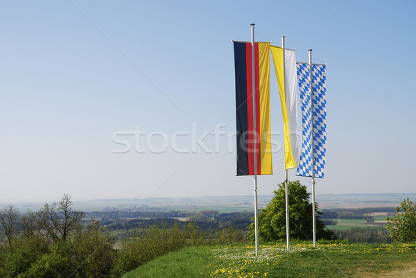 флагами холме флаг Германия католический Церкви Сток-фото © manfredxy