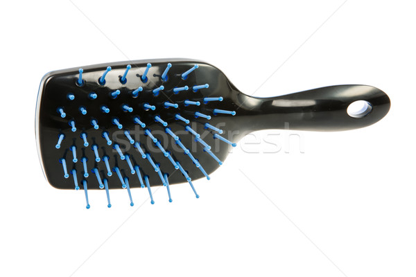 Noir brosse à cheveux isolé blanche [[stock_photo]] © manfredxy