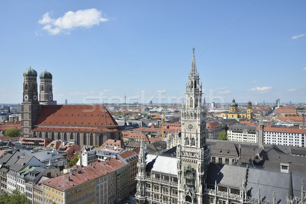 München stadhuis stedelijke architectuur dak stadsgezicht Stockfoto © manfredxy