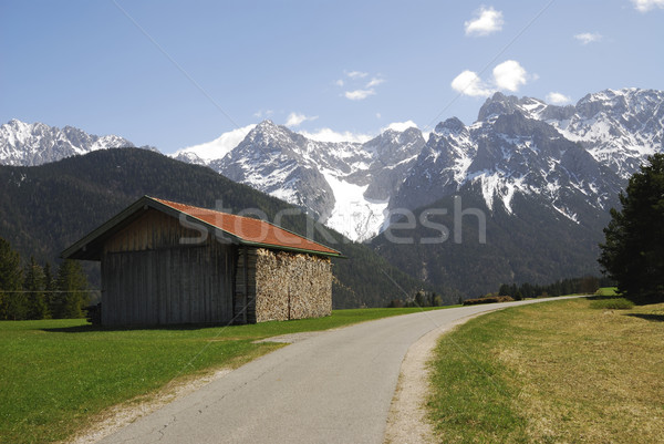 Alpesi tájkép hegyek égbolt természet hegy Stock fotó © manfredxy
