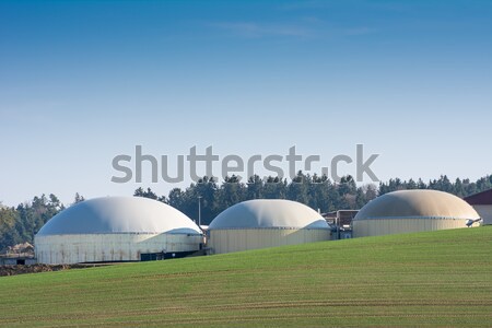 Bioenergia létesítmény bio energia gyártás technológia Stock fotó © manfredxy